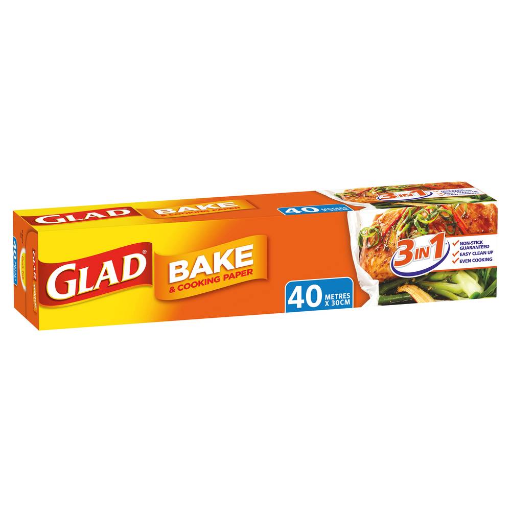 Glad Bake & Cooking Paper 40m X 30cm Delivery Near Me Order Online