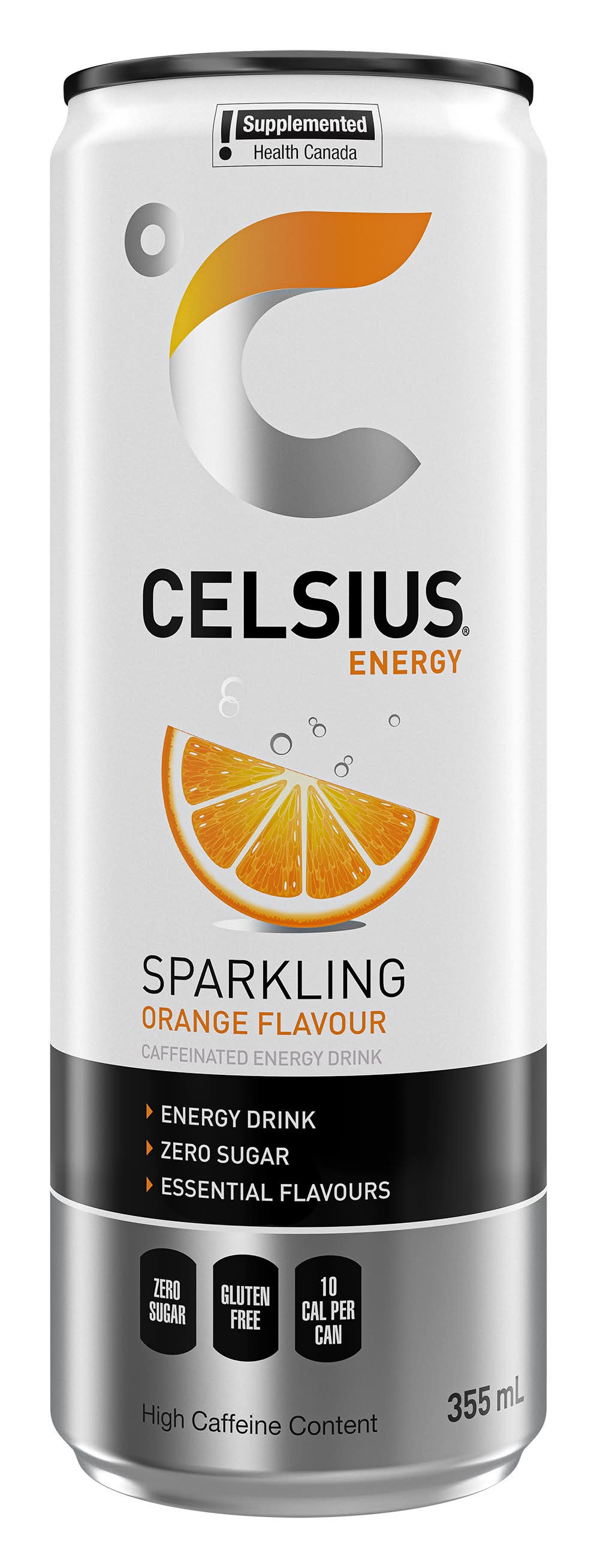Celsius Sparkling Energy Dink, Orange (355 ml)
