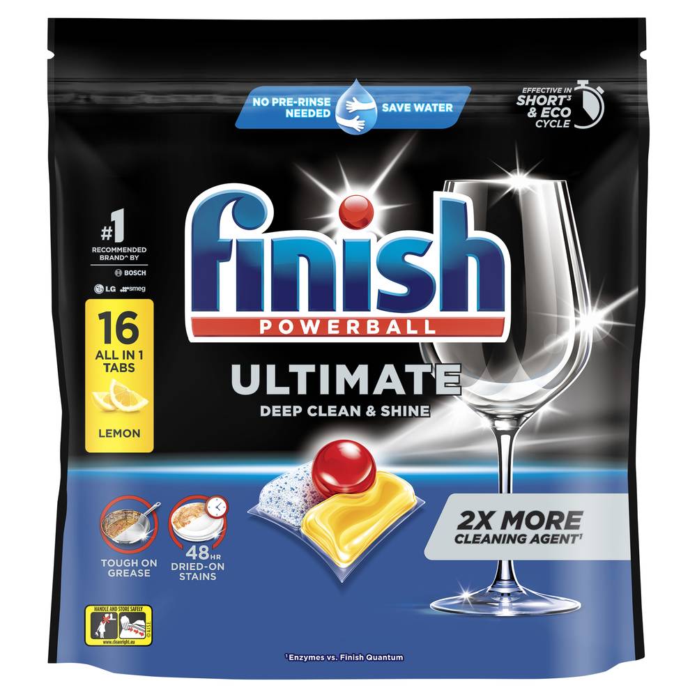 Finish Ultimate Pro Lemon Dishwash Tablets 16 pack