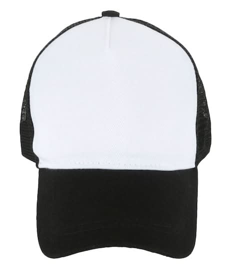 Make Market Sublimation Trucker Cap, (12.7cm x 22.86cm x 25.4cm, Black-White