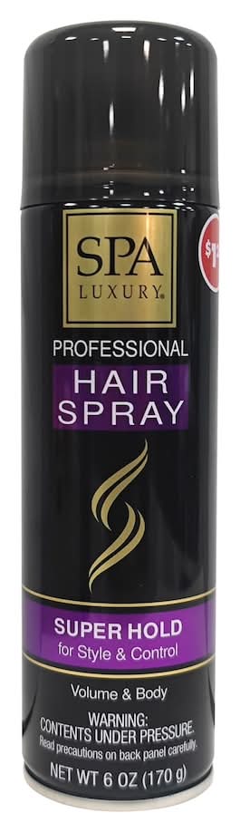 SPA Luxury Super Hold Professional Hair Spray For Style & Control (6 oz)