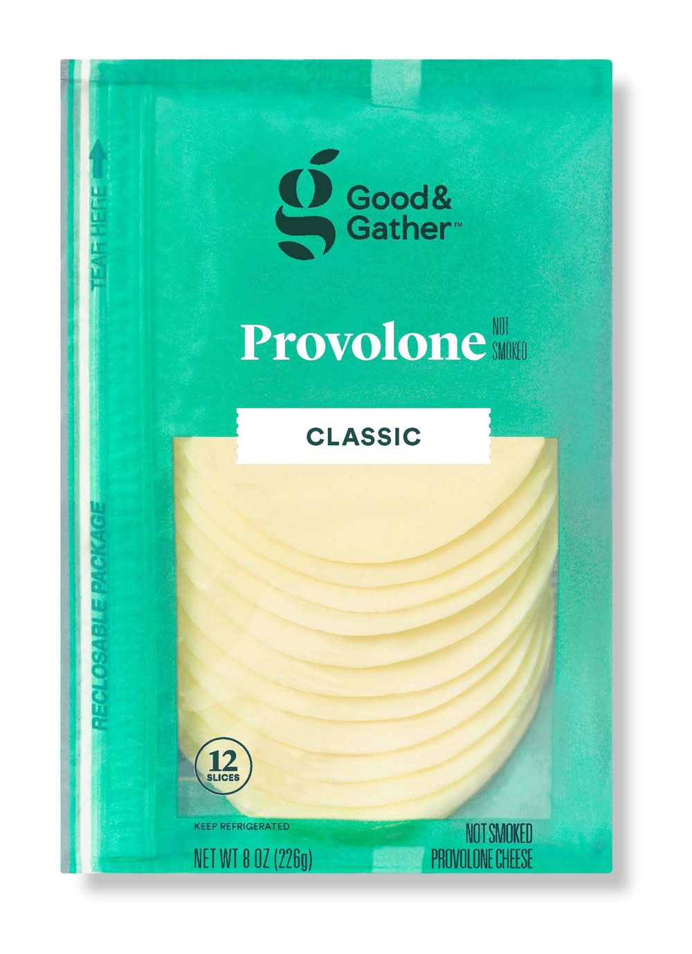 Good & Gather Classic Provolone Deli Sliced Cheese (8 oz, 12 ct)