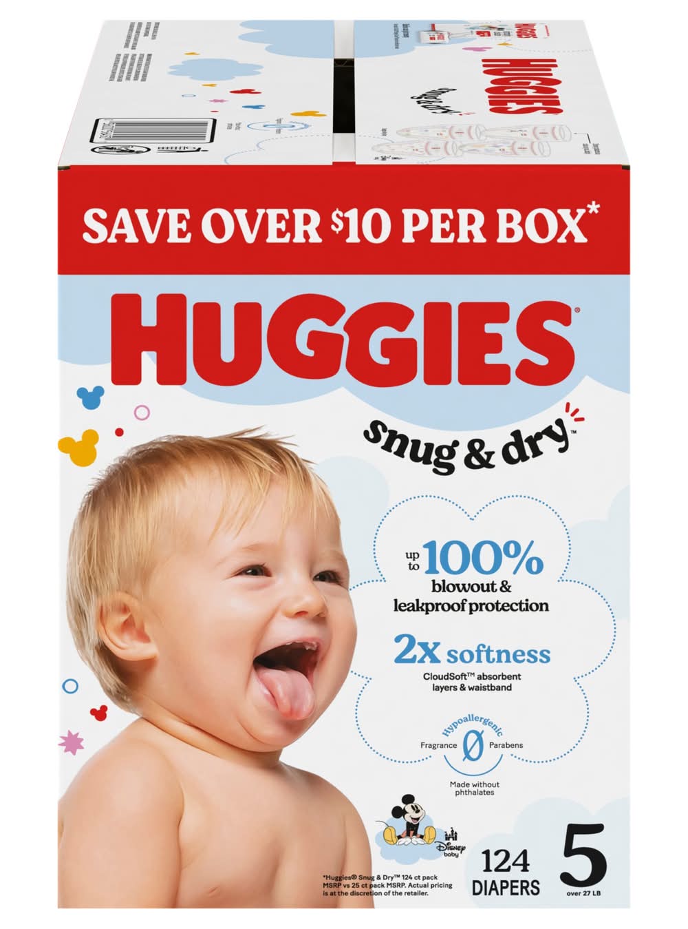 Huggies Snug & Dry Disposable Diapers, Size 5 (124 ct)