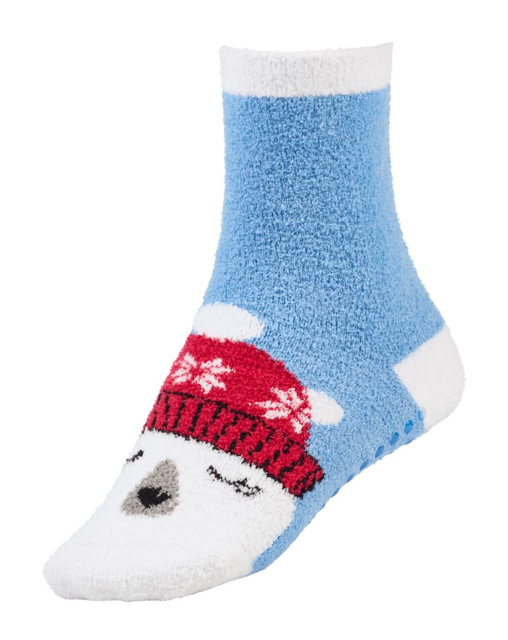 Northeast Outfitters Cozy Cabin Youth Festive Toe Icon Socks (Blue Polar Bear)