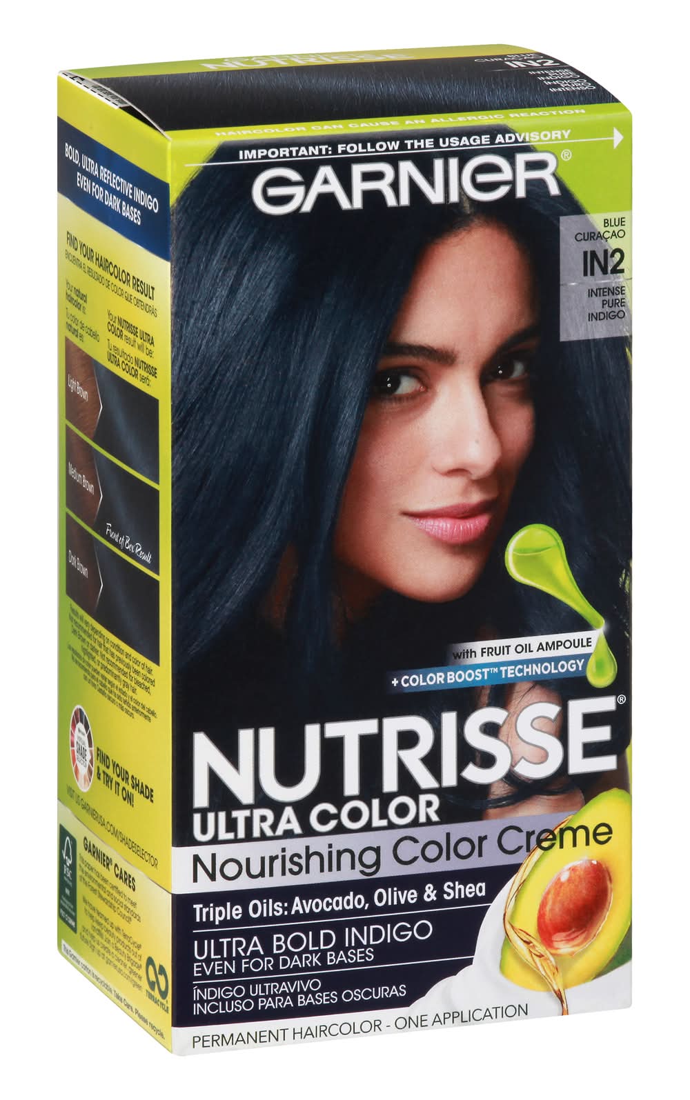 Garnier Nutrisse Ultra Nourishing Hair Color, Blue Curacao In2 (7.05 oz)