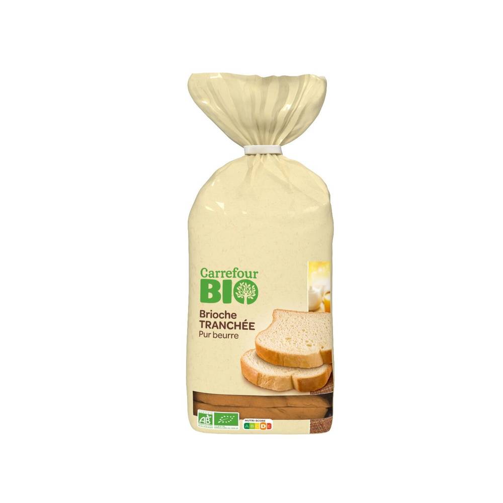 Carrefour Bio - Brioche tranchée pur beurre