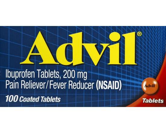 Advil · Ibuprofen 200 mg Pain & Fever Relief (100 tablets)