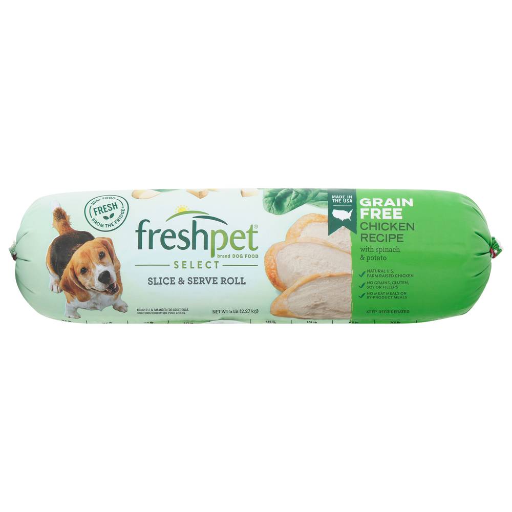 Freshpet Healthy & Natural Fresh Grain Free Chicken Dog Food Roll (5 lbs)