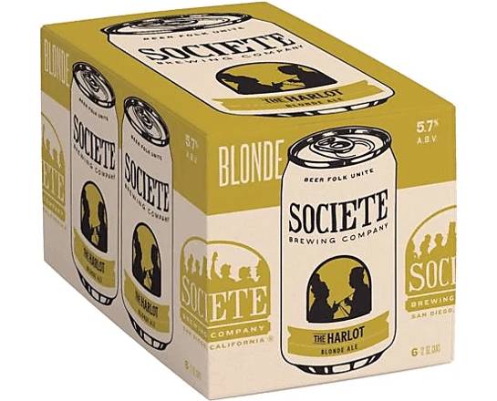 Societe Brewing The Harlot Blonde Ale 6x 12oz Cans