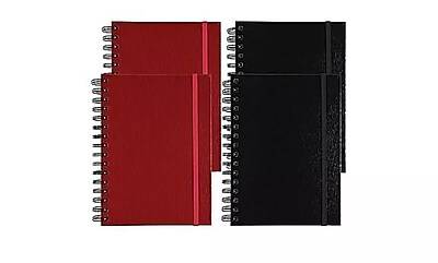 Spiral Paperflex Journal, Red-Black (4 ct)