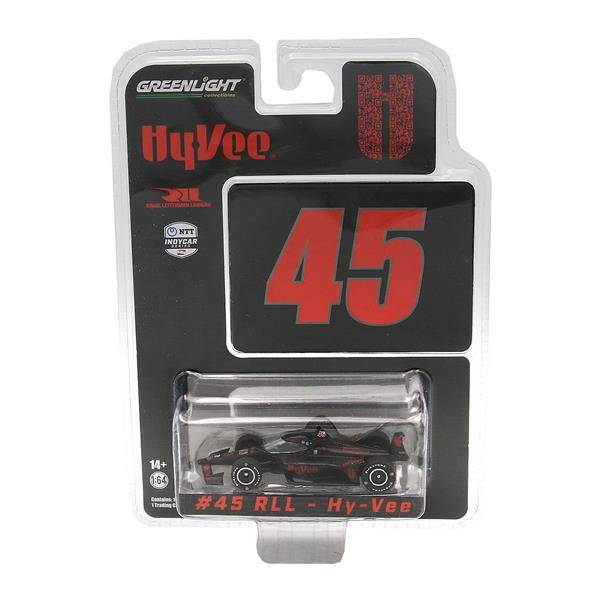 NTT INDYCAR Series 2022 Race Car 1:64 #45 Jack Harvey HY-VEE, Black