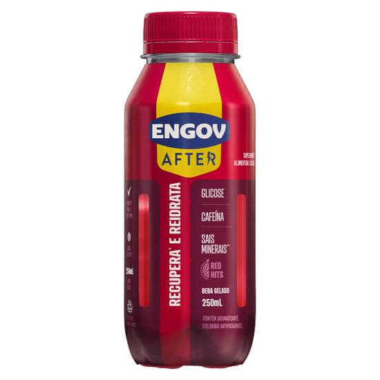 Engov bebida energética after recupera e reidrata red hits (250 ml)