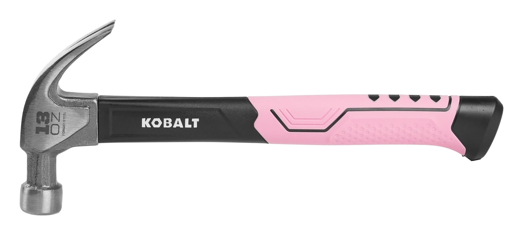 Kobalt Pink 13 -oz Steel Head Rubber Handle Claw hammer