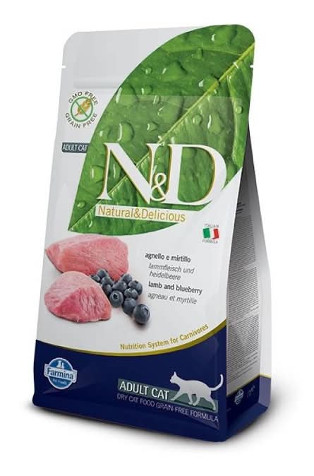 Farmina N&D天然頂級無穀貓糧Gc-3 - 羊肉藍莓, 成貓 (5 kg)