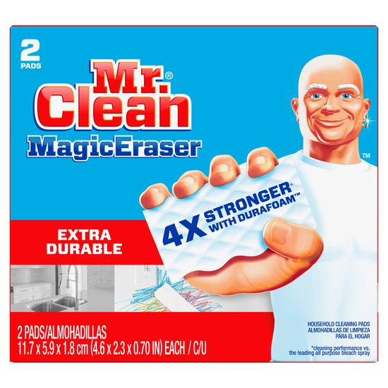 Mr. Clean Magic Eraser Extra Durable with Durafoam Household Cleaning Pads, 2 ct