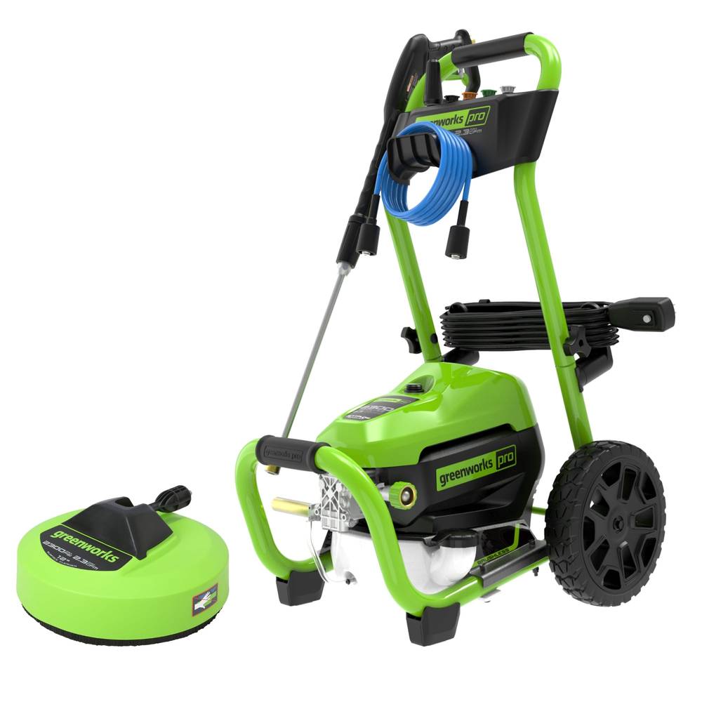 Greenworks 2300-PSI 1.2-GPM Cold Water Electric Pressure washer with 5 Spray Tips and Surface Cleaner | GPW2301SC-1