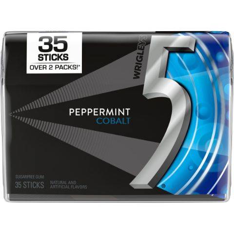 5 Peppermint Cobalt Gum 35 Count