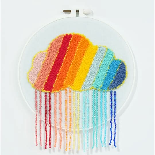 Jonathan Adler X Michaels Rainbow Cloud Needle Punch & Bead Embroidery Kit, 8x9.4 in