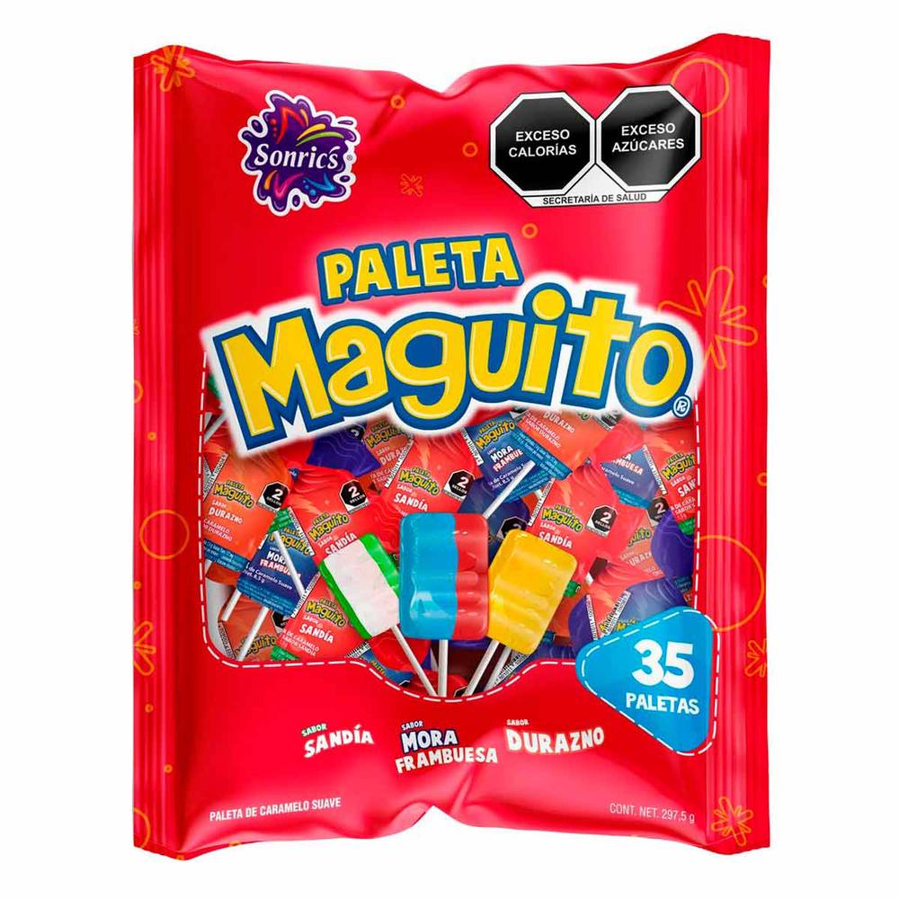 Sonric's · Paletas de caramelo suave maguito (297,5 g)