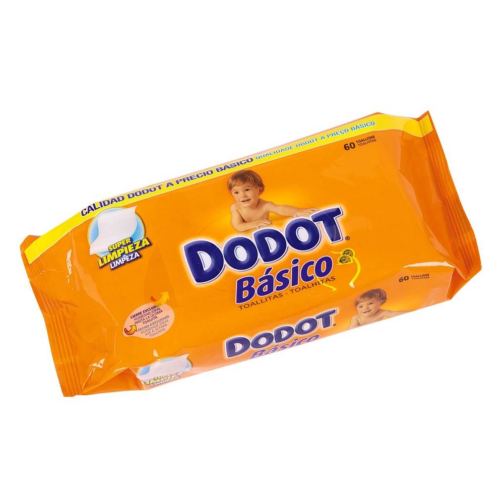 Toallitas para bebés DODOT envase 60 uds