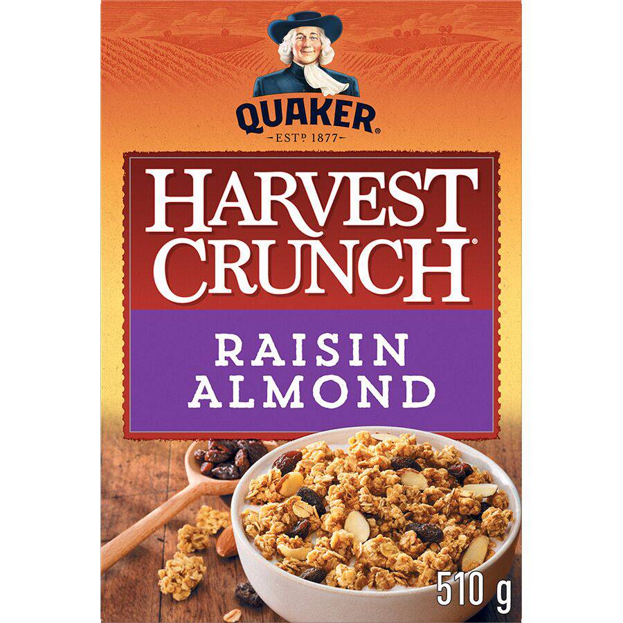 Quaker Harvest Crunch Raisin Almond Cereal (510 g)