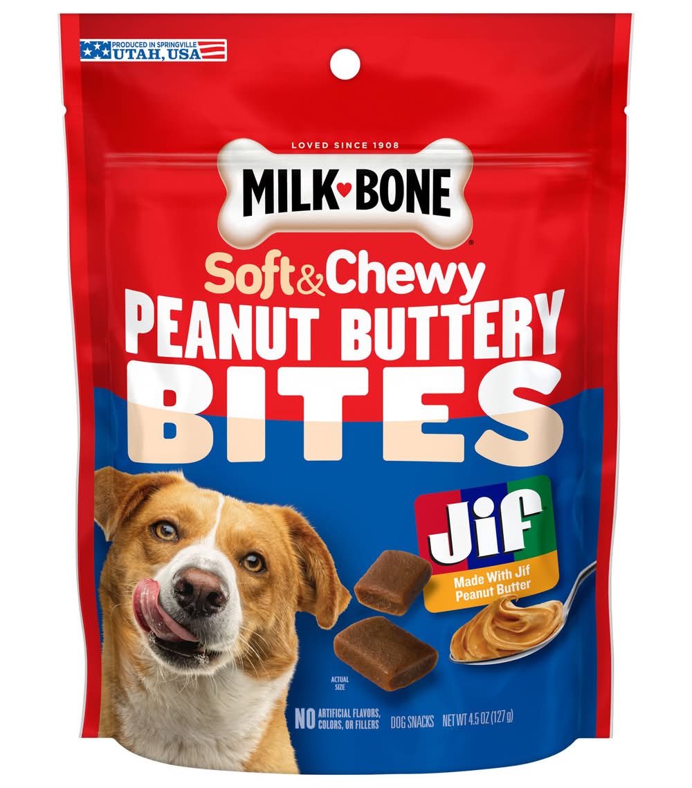 Milk-Bone Soft & Chewy Peanut Buttery Bites Dog Snacks (4.5 oz)