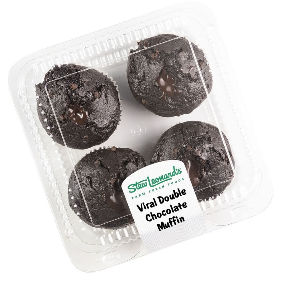 Stew Leonard's Viral Double Chocolate Muffins (22 oz, 4 ct)