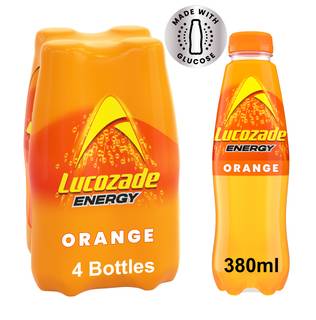 Lucozade Energy Drink Orange 4x380ml