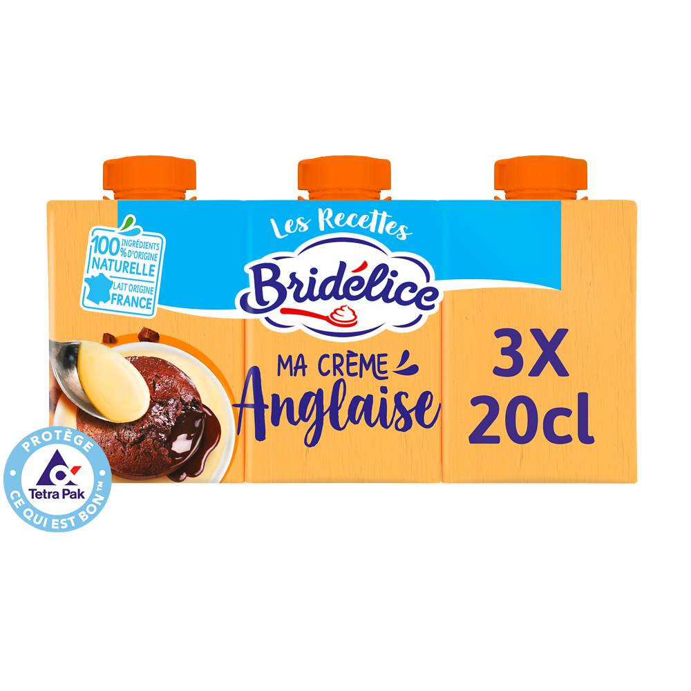 Bridélice - Crème anglaise (3 pieces)