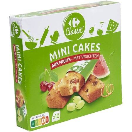 Carrefour Classic' - Mini cakes aux fruits (10 pièces)