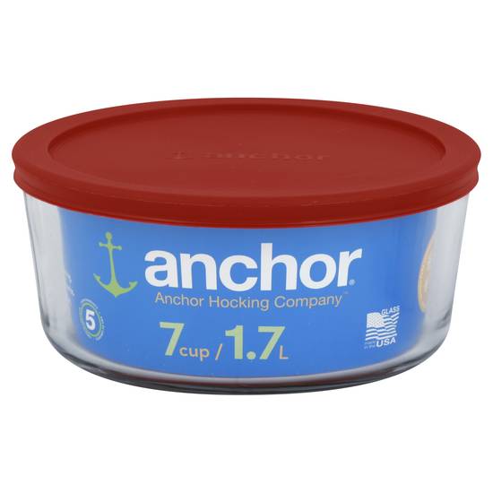 Anchor 7 Cup Glass Storage With Lid (1 ct)