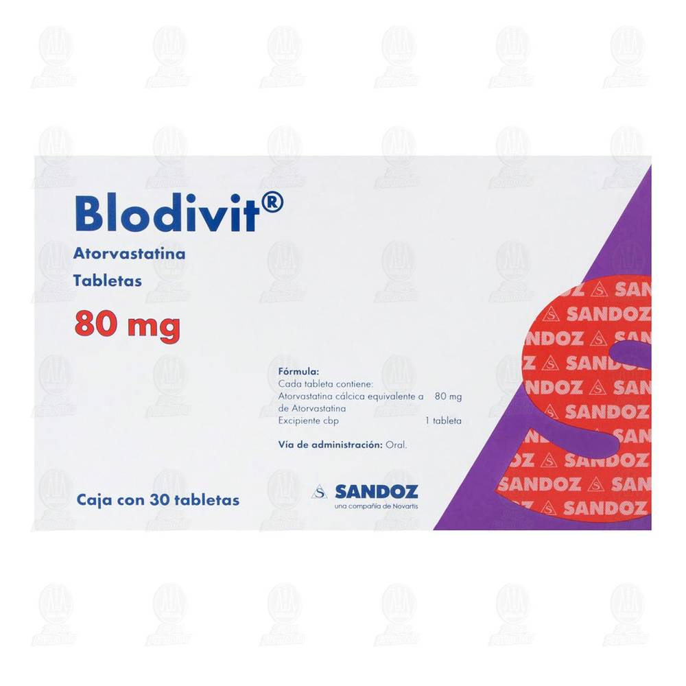 Sandoz · Blodivit atorvastatina tabletas 80 mg (30 g)