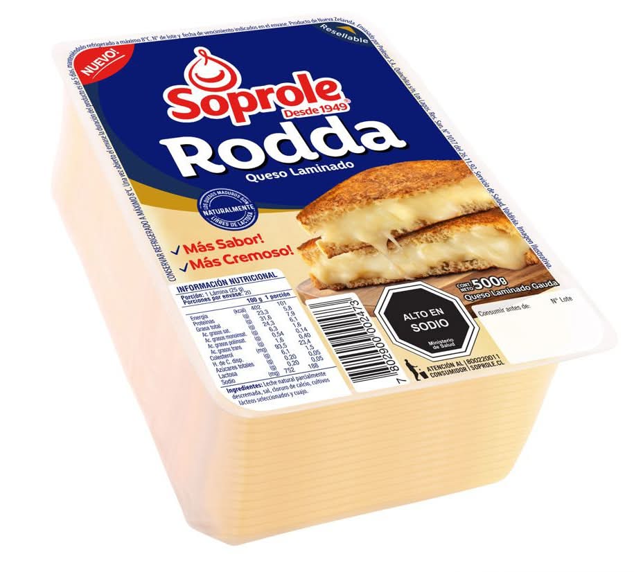 Soprole · Queso laminado gauda rodda (500 g)