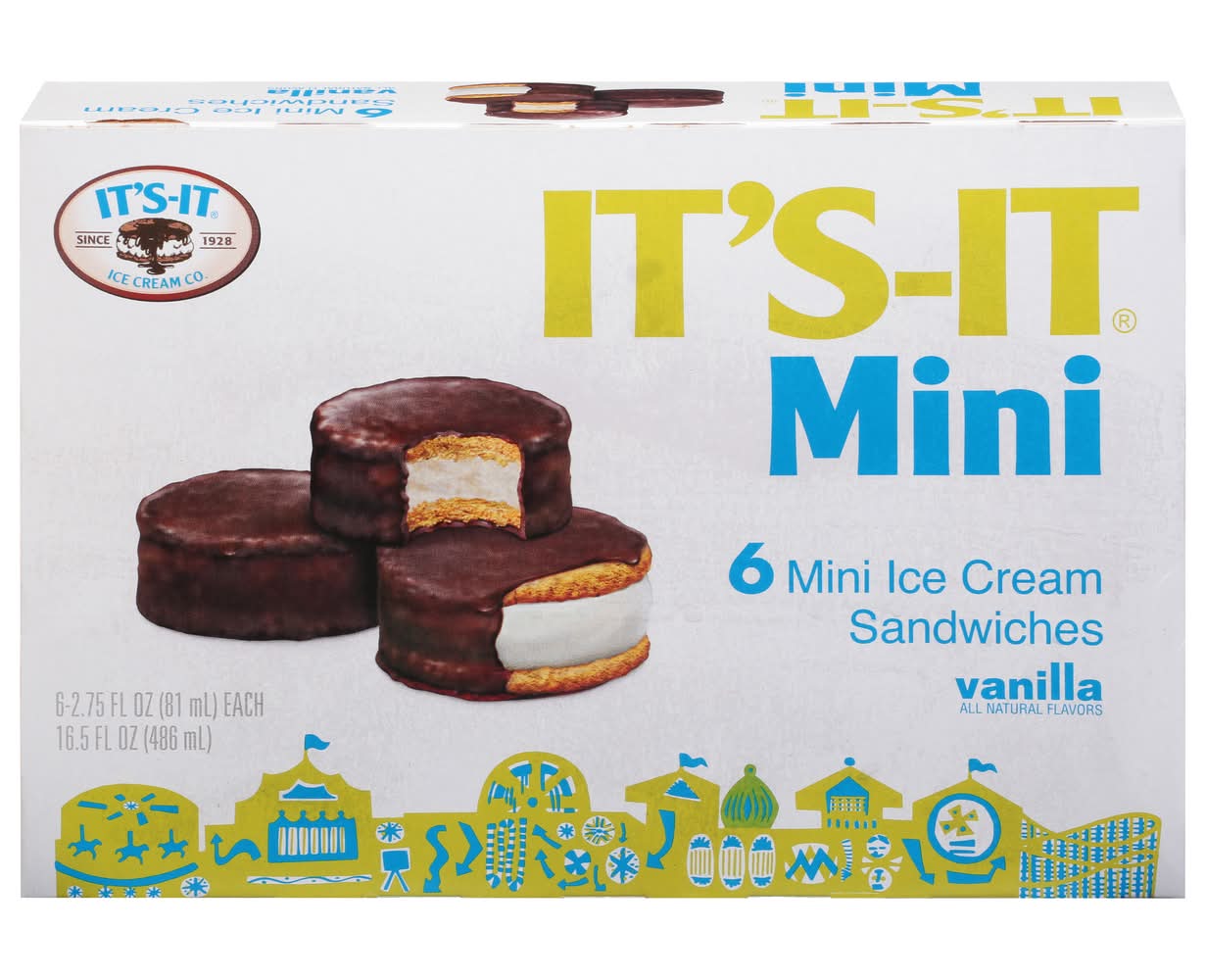 It's-It Vanilla Mini Ice Cream Sandwiches (16.5 fl oz)