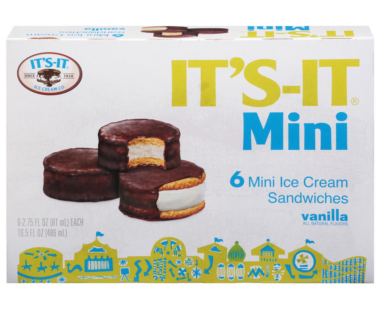 It's-It Vanilla Mini Ice Cream Sandwiches (16.5 fl oz)
