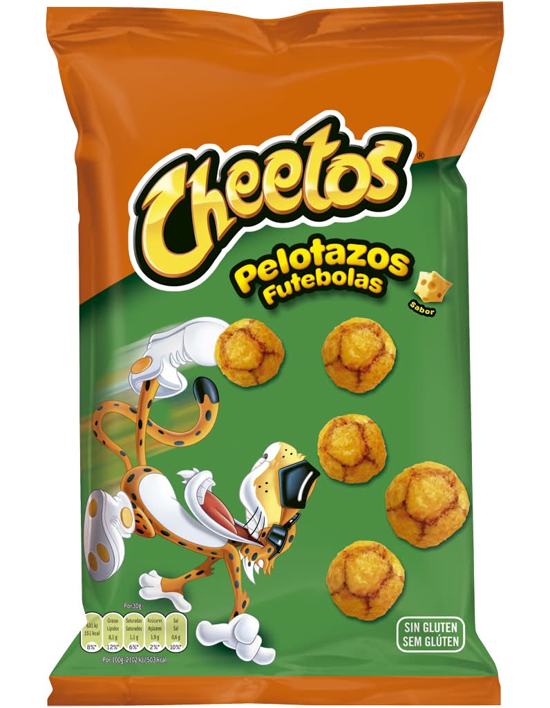 Cheetos - Aperitivos futebolas, embalagem de 130g