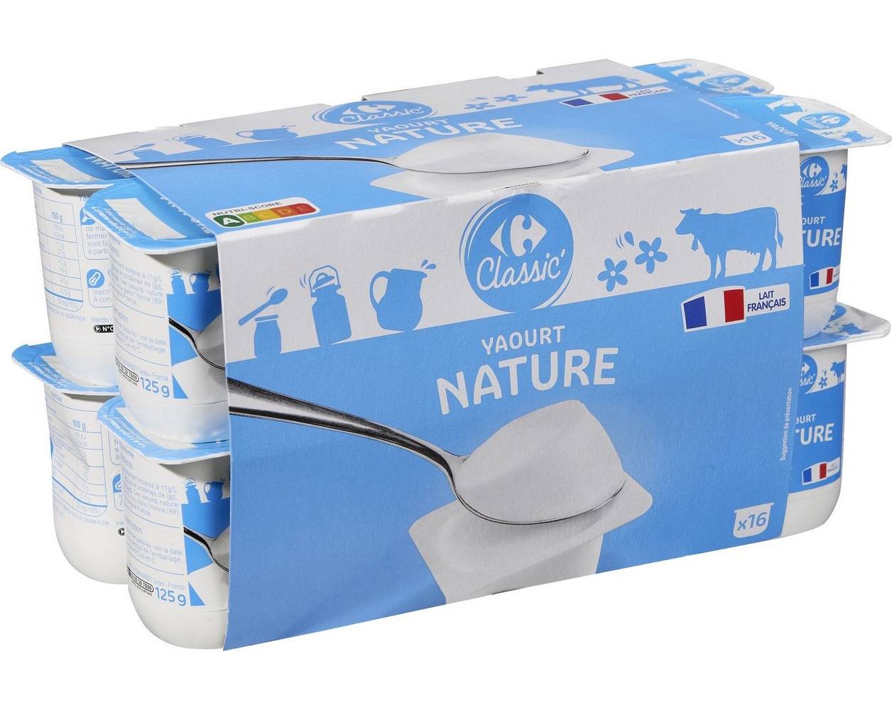 Carrefour Classic' - Yaourt nature (16 x 125g)