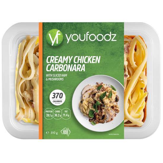 Youfoodz Fresh Healthy Meals Creamy Chicken Carbonara