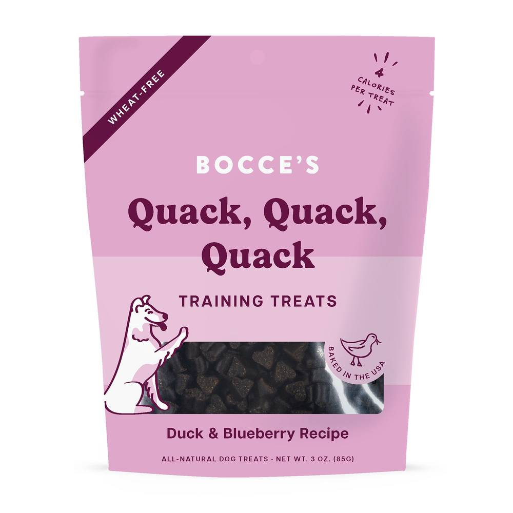 Bocce's Training Treat Duck and Blueberry 3 oz (size: 3 oz)