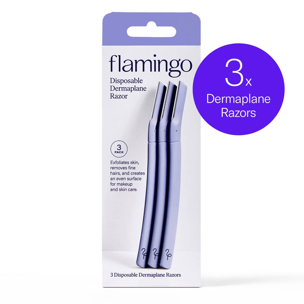 Flamingo Facial Razors Dermaplane (3 ct)