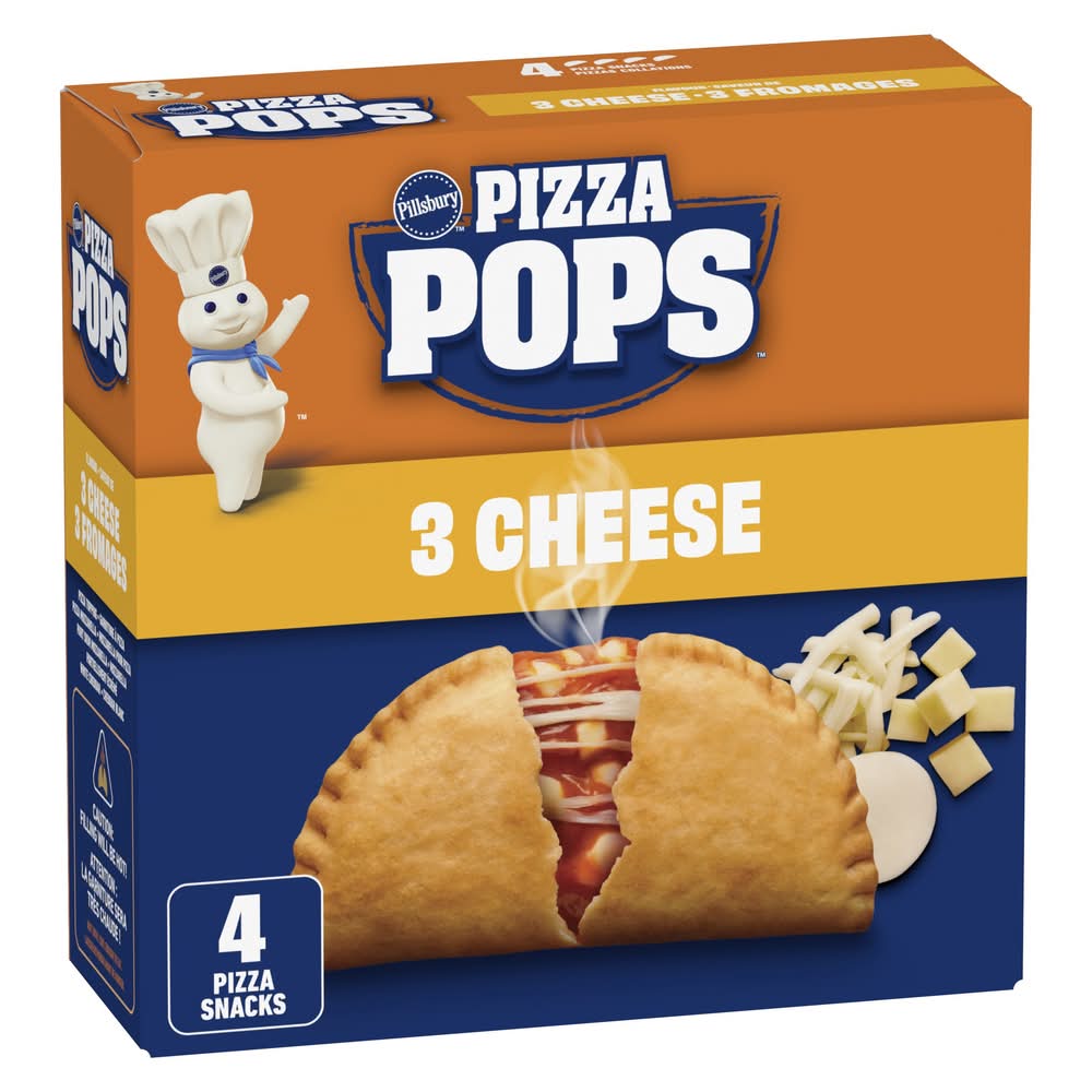 Pillsbury Pizza Pops Snacks, 3 Cheese (380 g, 4 ct)