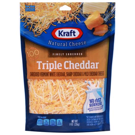 Kraft Finely Shredded Triple Cheddar Cheese