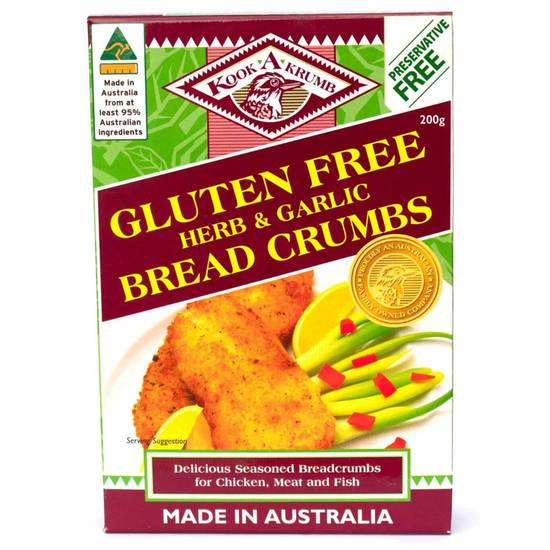 Kook A Krumb Bread Crumbs Gluten Free Herb & Garlic 200g