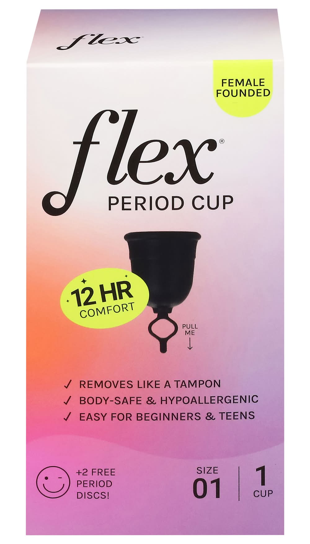 Flex Menstrual Cup With Discs Discovery Kit, 01, Black (3 ct)