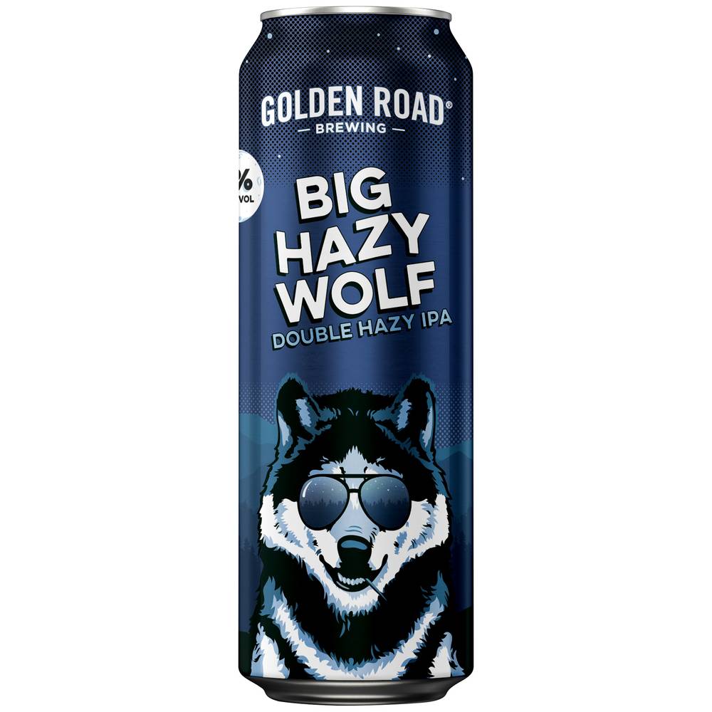 Golden Road Brewing Big Hazy Wolf Double Ipa Beer (19.2 oz)