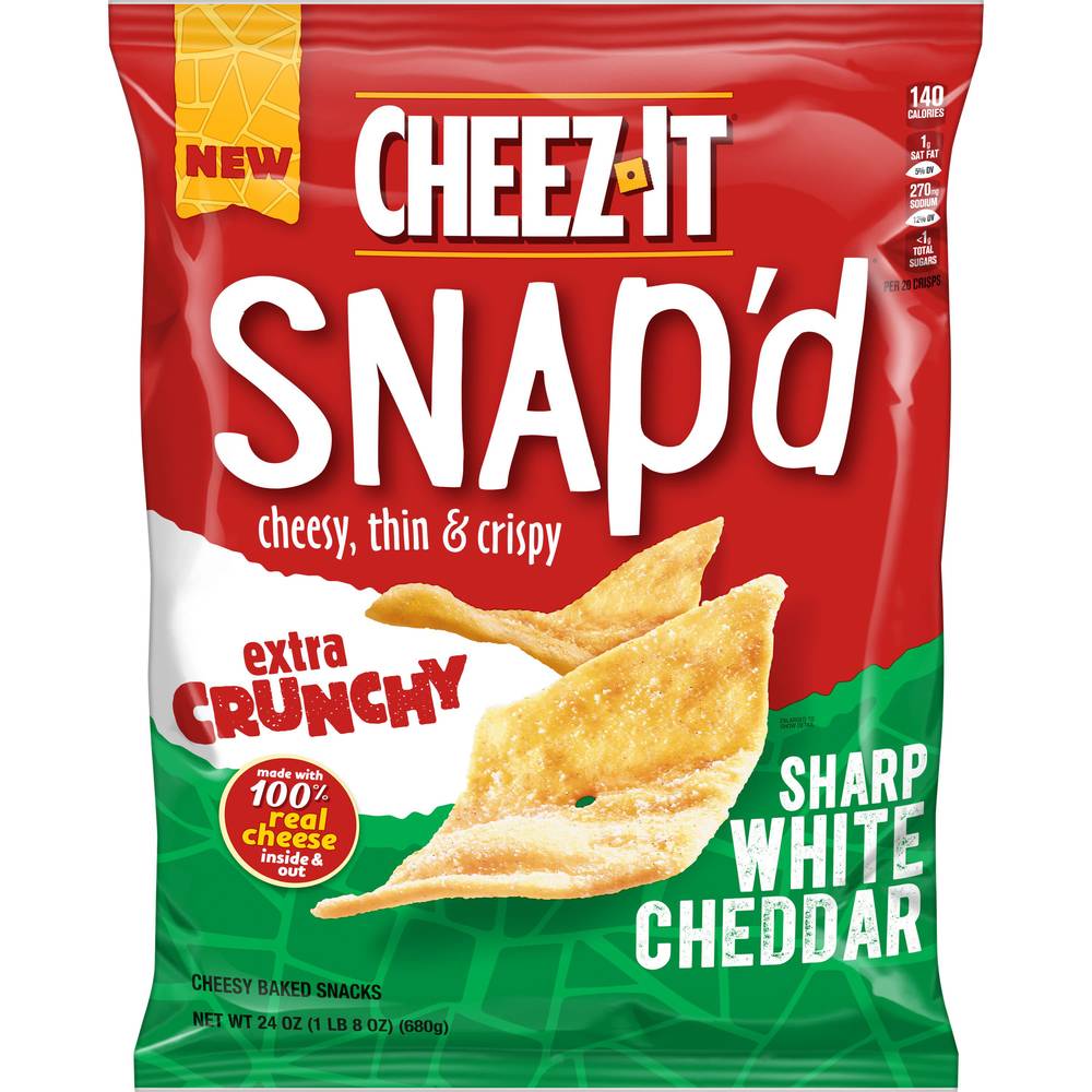 Cheez-It Snap'd Extra Crunchy Crackers (sharp white cheddar)