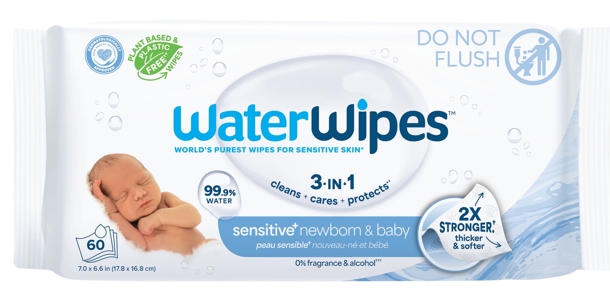WaterWipes Chemical Free Baby Wipes (1.1 lbs, 60 ct)