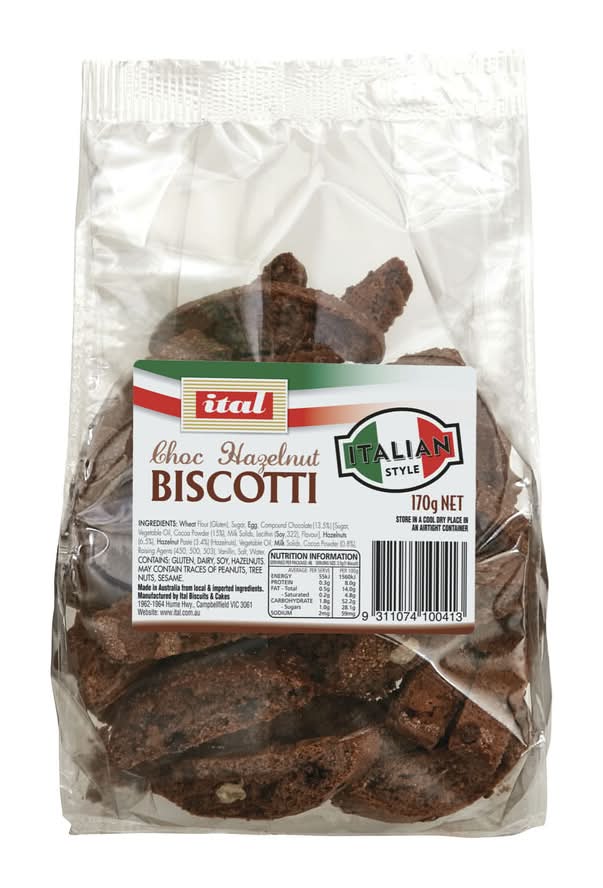 Ital Biscotti Choc Hazelnut Biscuits 170g