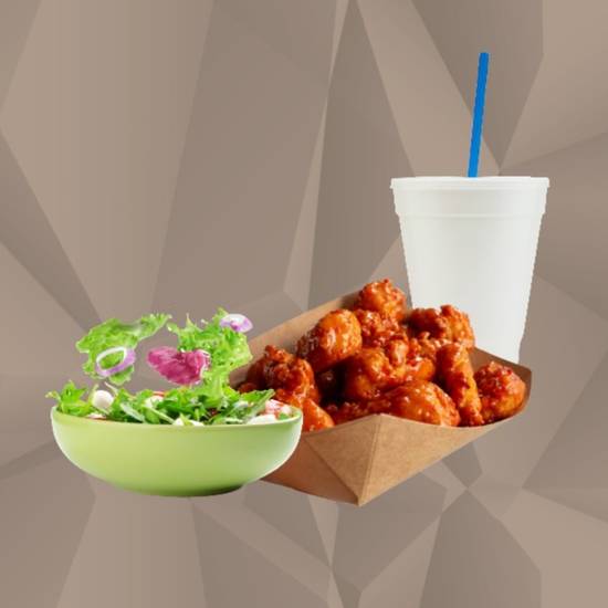 Boneless Wings (6pcs) & Side Salad Combo