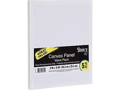 STUDIO 71 Canvas Panels, 10H x 8W, White, 5/Pack (30018690)
